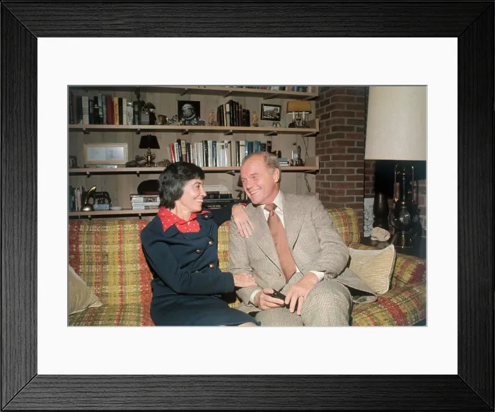 Framed Print : John Glenn Relaxing at Home with His Wife Framed Print : John Glenn Relaxing at Home with His Wife