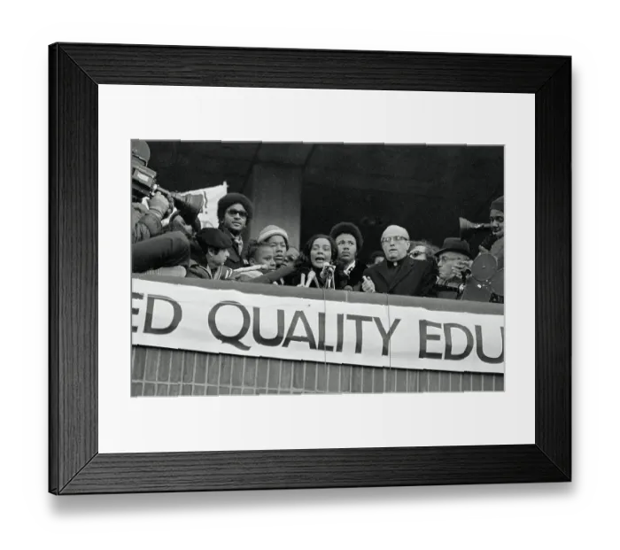 Framed Print : Shot of Coretta King and Robert Drinan at March Framed Print : Shot of Coretta King and Robert Drinan at March