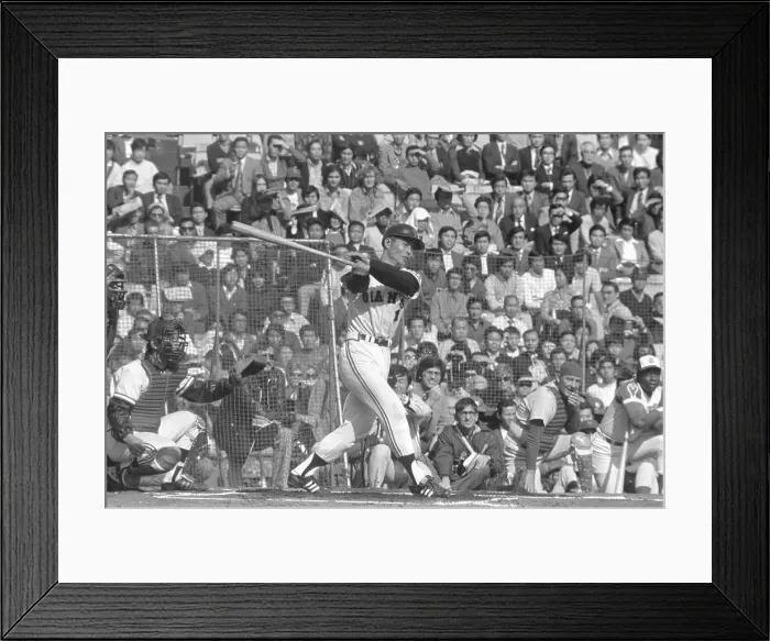 Framed Print : Sadaharu Oh Swings During Home Run Contest