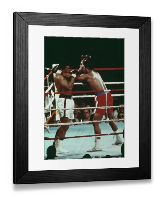 Framed Print : Muhammad Ali Vs George Foreman Framed Print : Muhammad Ali Vs George Foreman