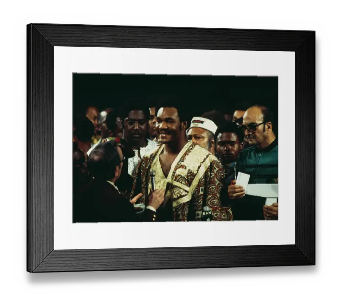 Framed Print : George Foreman In Zaire Framed Print : George Foreman In Zaire