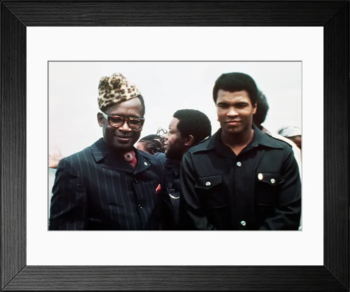 Framed Print : Muhammad Ali Visiting President Mobuto Framed Print : Muhammad Ali Visiting President Mobuto
