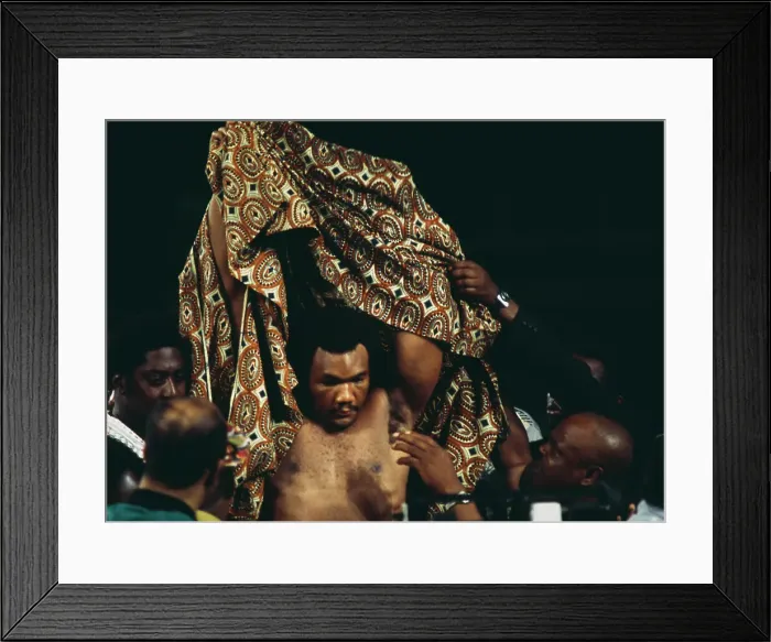 Framed Print : George Foreman In Zaire Framed Print : George Foreman In Zaire