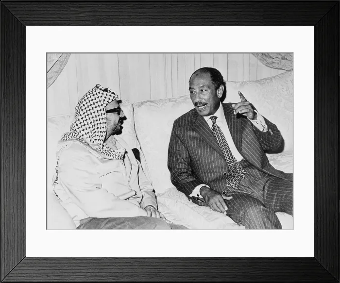 Framed Print : Yasser Arafat with Anwar Sadat Framed Print : Yasser Arafat with Anwar Sadat