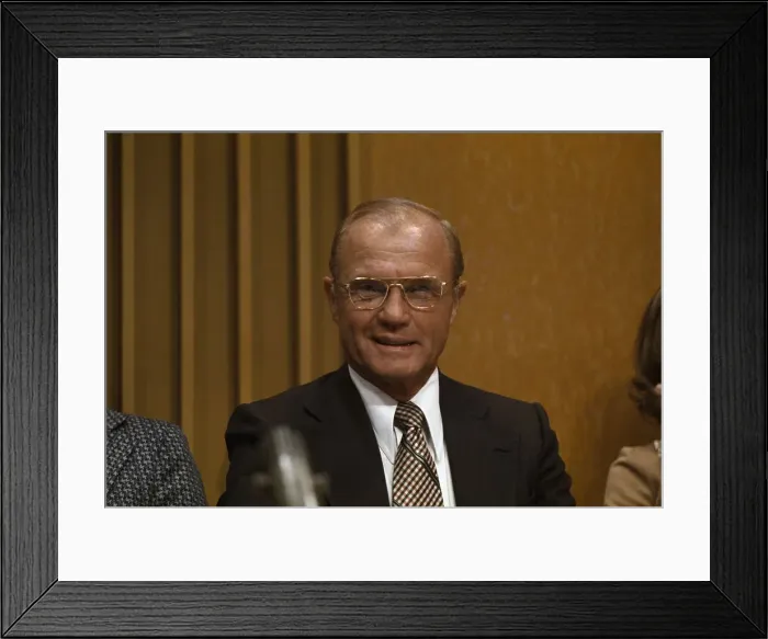 Framed Print : John Glenn at His Campaign Podium Framed Print : John Glenn at His Campaign Podium
