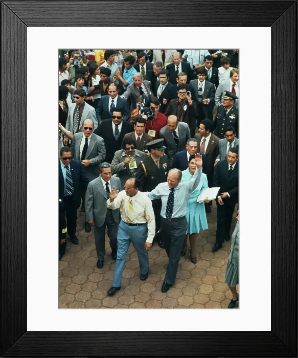 Framed Print : Gerald Ford And Luis Echeverria