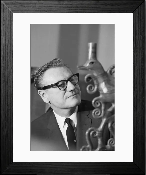 Framed Print : Nelson Rockefeller at News Conference Framed Print : Nelson Rockefeller at News Conference