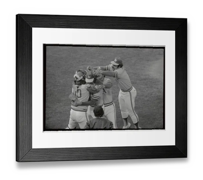 Framed Print : Oakland A's Baseball Players in Jubilant Moment Framed Print : Oakland A's Baseball Players in Jubilant Moment