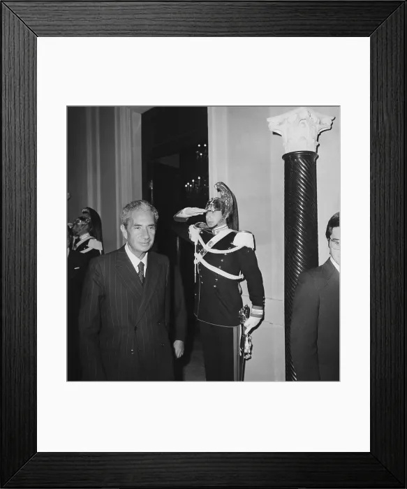 Framed Print : Italian Foreign Minister Aldo Moro