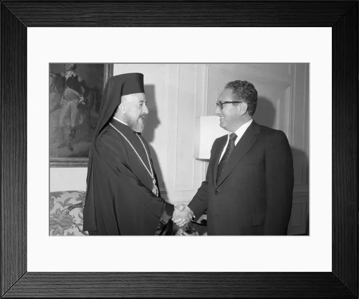 Framed Print : Kissinger Meets with Makarios Framed Print : Kissinger Meets with Makarios