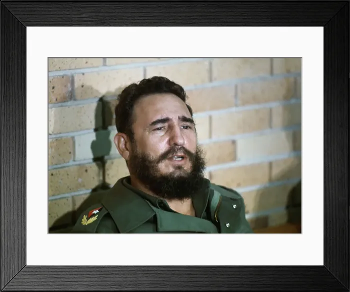 Framed Print : Cuban Prime Minister Fidel Castro Framed Print : Cuban Prime Minister Fidel Castro