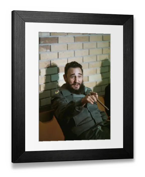 Framed Print : Cuban Prime Minister Fidel Castro Framed Print : Cuban Prime Minister Fidel Castro
