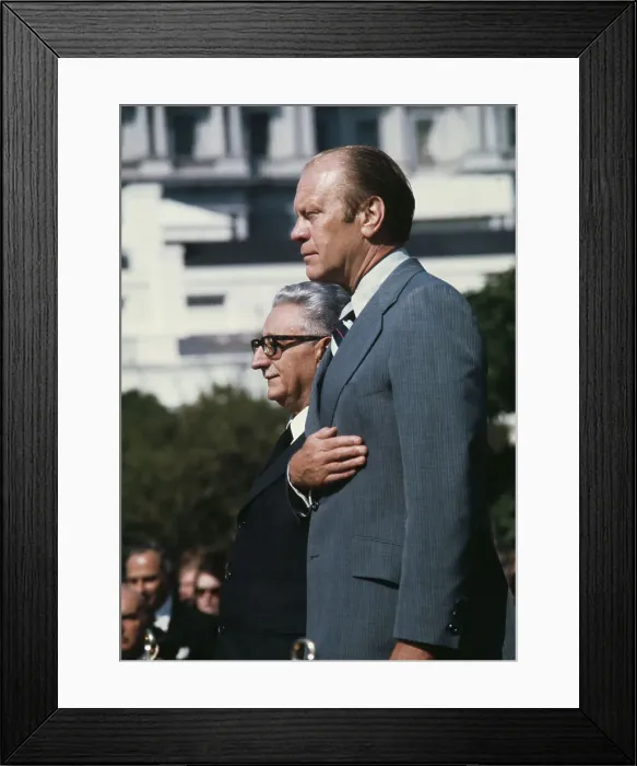 Framed Print : US President Ford With Italian President Framed Print : US President Ford With Italian President