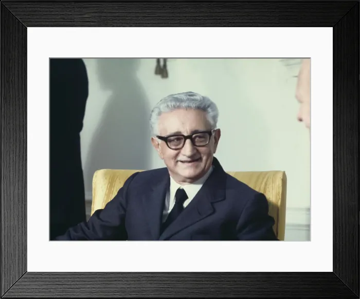 Framed Print : Italian President Giovanni Leone