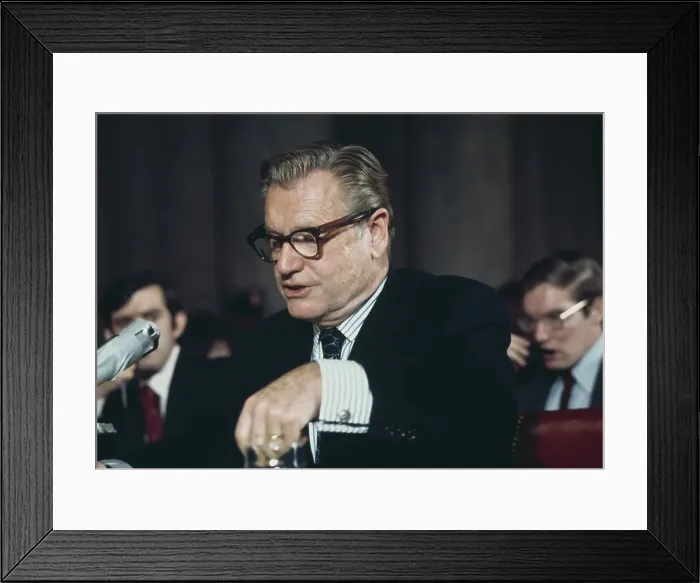 Framed Print : Nelson Rockefeller In Senate Rules Hearing Framed Print : Nelson Rockefeller In Senate Rules Hearing