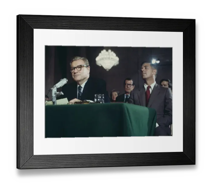 Framed Print : Nelson Rockefeller In Senate Rules Hearing