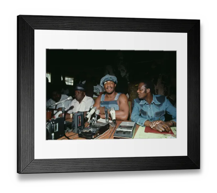 Framed Print : George Foreman Press Conference Framed Print : George Foreman Press Conference