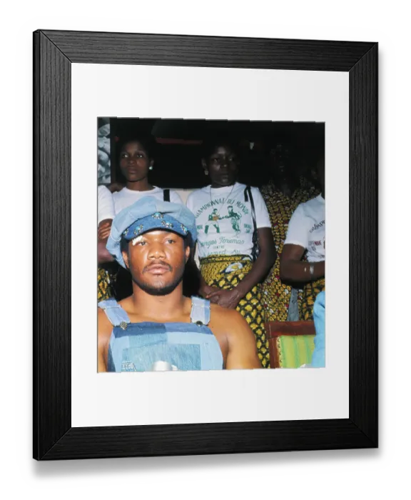 Framed Print : Portrait of George Foreman with Cut Framed Print : Portrait of George Foreman with Cut