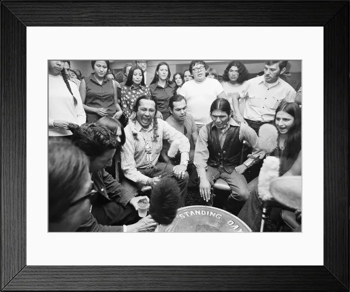 Framed Print : Native American Leaders at Victory Rally, 1974 Framed Print : Native American Leaders at Victory Rally, 1974