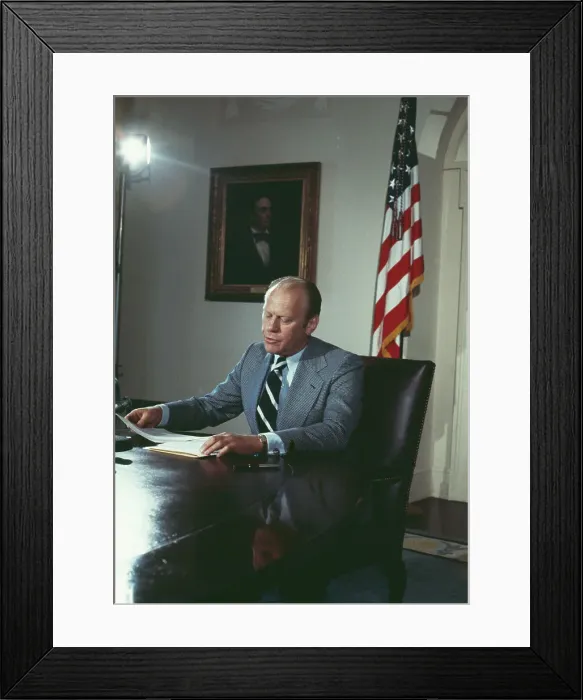 Framed Print : President Ford Offers Vietnam Amnesty Framed Print : President Ford Offers Vietnam Amnesty