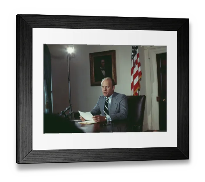 Framed Print : President Ford Offers Vietnam Amnesty Framed Print : President Ford Offers Vietnam Amnesty