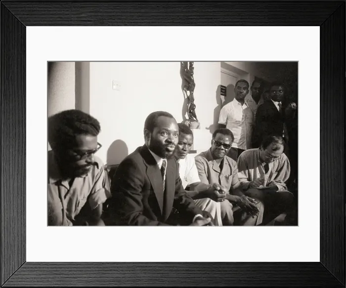 Framed Print : Saomora Michel at Airport Press Conference Framed Print : Saomora Michel at Airport Press Conference