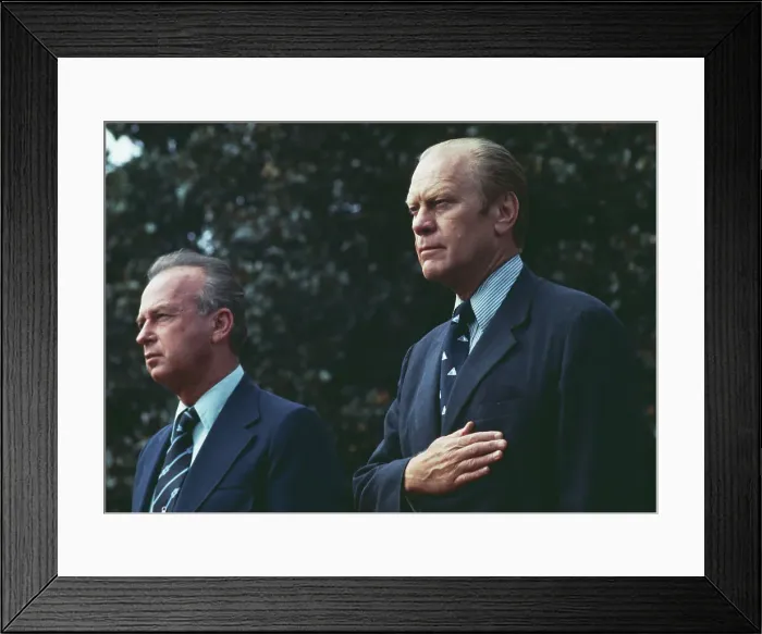 Framed Print : President Ford With Yitzhak Rabin Framed Print : President Ford With Yitzhak Rabin