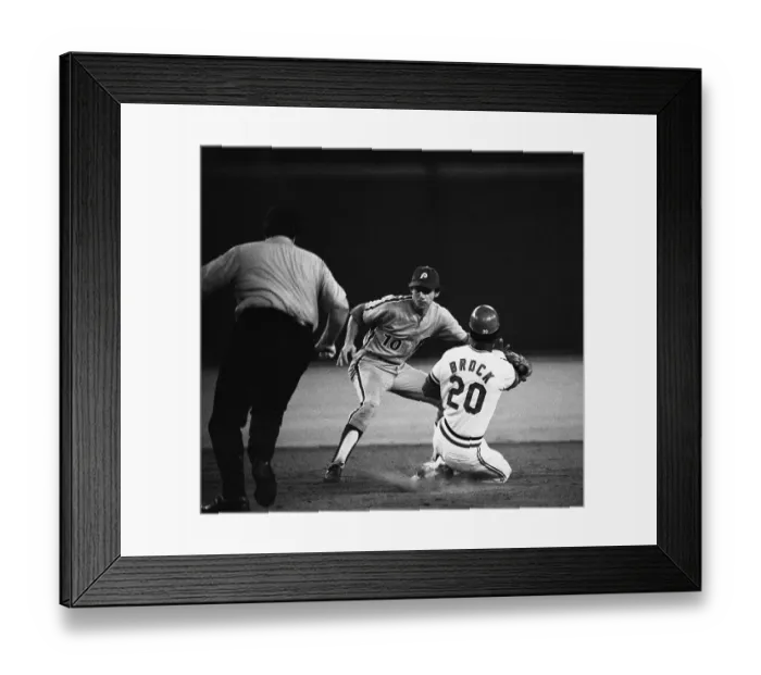 Framed Print : Lou Brock Breaks Stolen Bases Record Framed Print : Lou Brock Breaks Stolen Bases Record