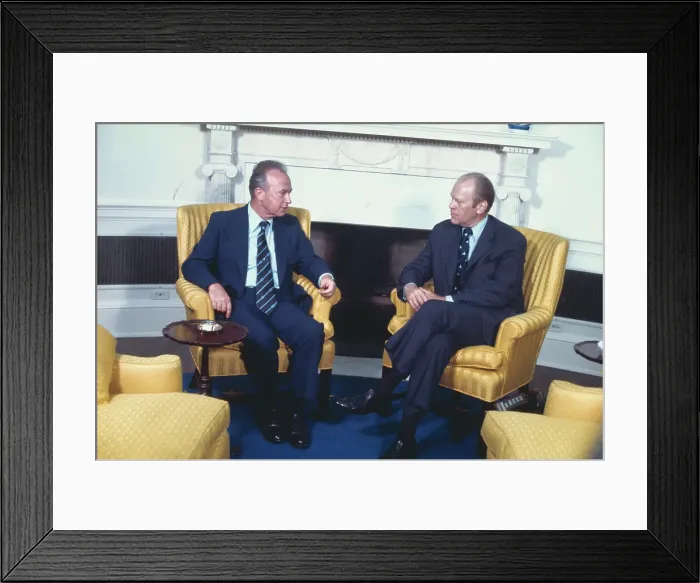 Framed Print : Gerald Ford and Yitzhak Rabin Framed Print : Gerald Ford and Yitzhak Rabin