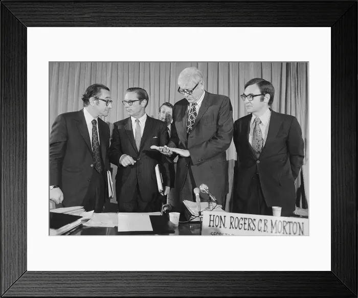 Framed Print : Alan Greenspan Attending Meeting Framed Print : Alan Greenspan Attending Meeting