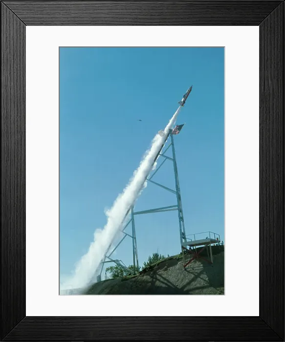 Framed Print : Evel Knievel's Rocket Launching