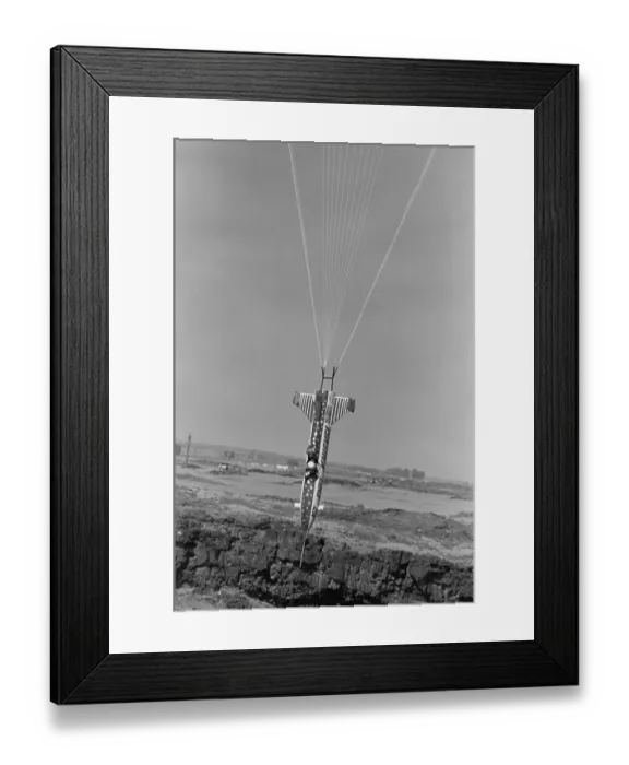 Framed Print : Evel Knievel Descending in Rocket Framed Print : Evel Knievel Descending in Rocket