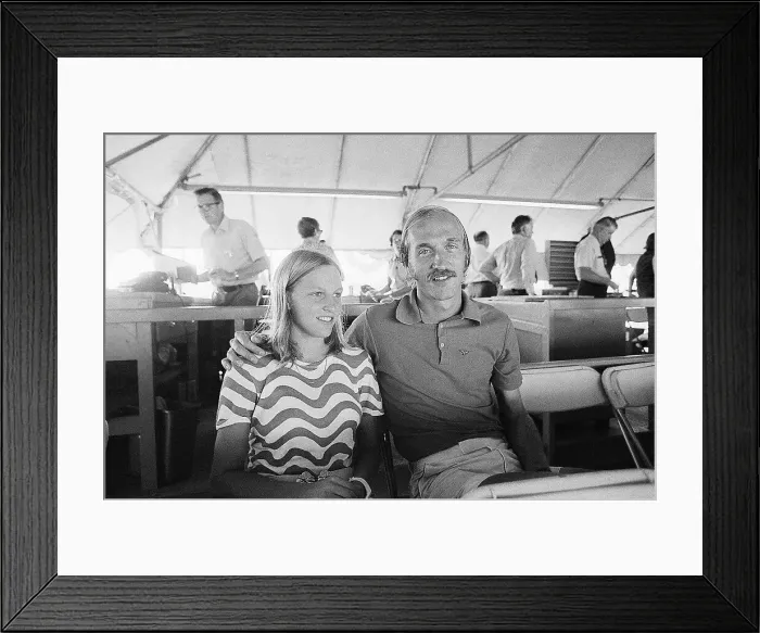Framed Print : Stan Smith and Marjoire Gengler in Stands Framed Print : Stan Smith and Marjoire Gengler in Stands
