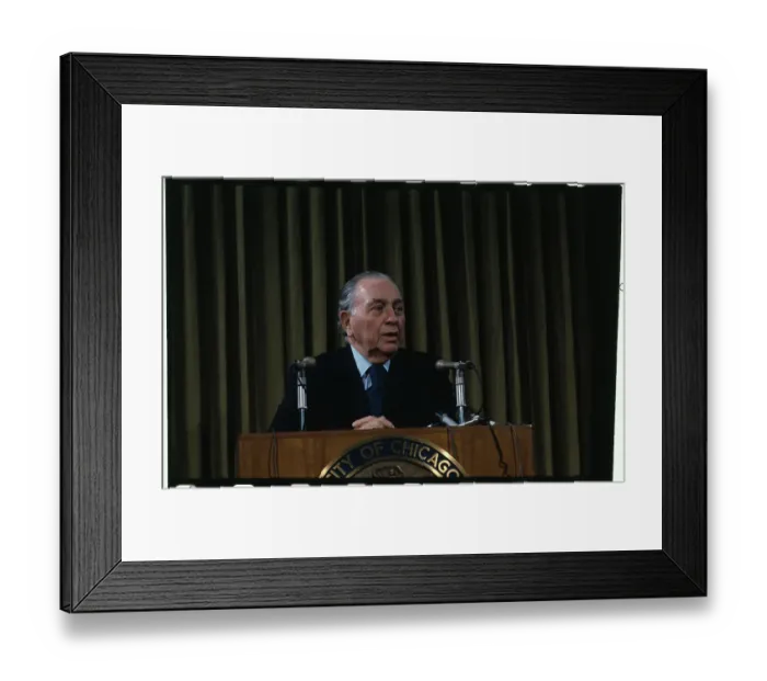 Framed Print : Richard Daley at Podium
