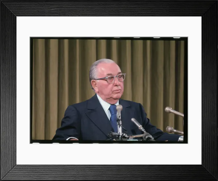 Framed Print : Richard Daley Holding Press Conference Framed Print : Richard Daley Holding Press Conference