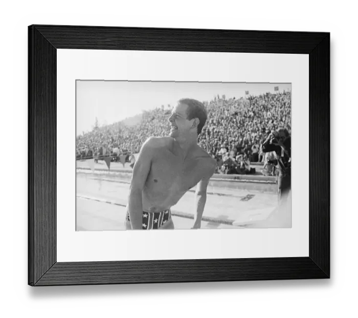 Framed Print : John Naber Climbing Out of Pool Framed Print : John Naber Climbing Out of Pool