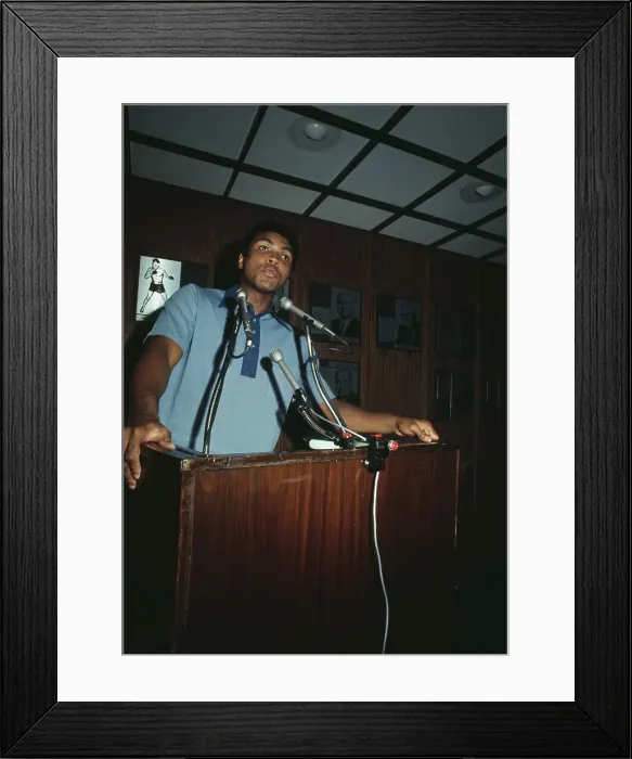Framed Print : Muhammad Ali Promotes Upcoming Fight Framed Print : Muhammad Ali Promotes Upcoming Fight