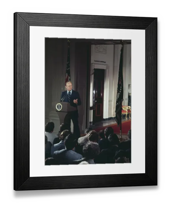 Framed Print : President Ford Holds Press Conference Framed Print : President Ford Holds Press Conference