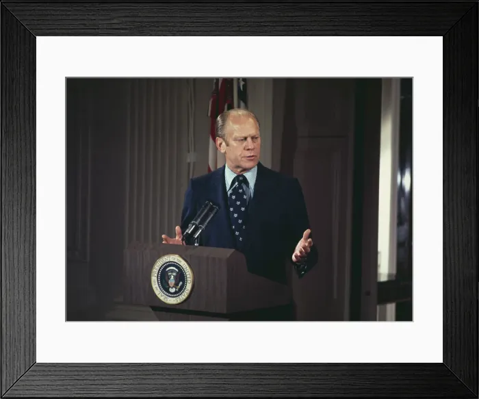 Framed Print : President Ford Holds Press Conference Framed Print : President Ford Holds Press Conference
