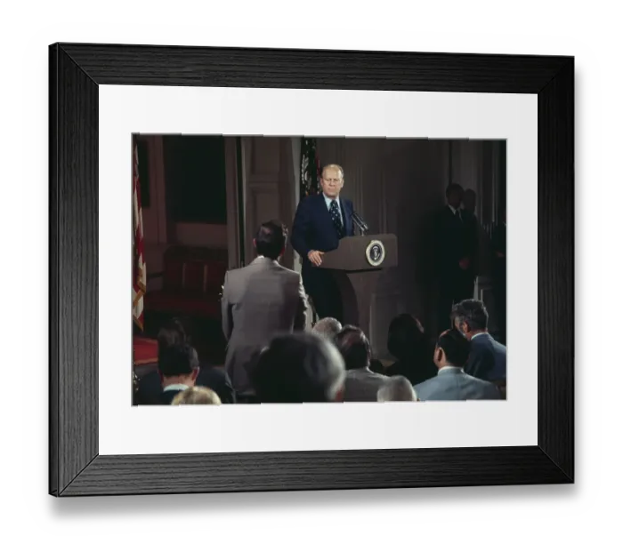 Framed Print : President Ford Holds Press Conference Framed Print : President Ford Holds Press Conference