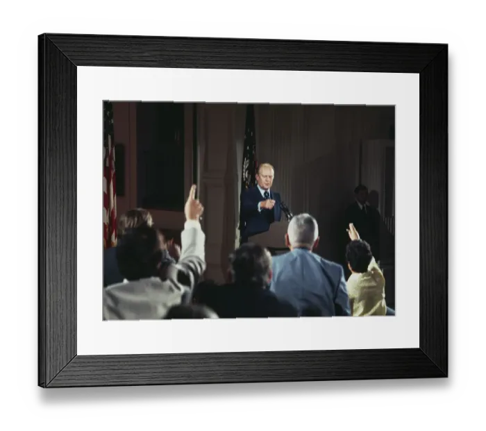 Framed Print : President Ford Holds Press Conference Framed Print : President Ford Holds Press Conference