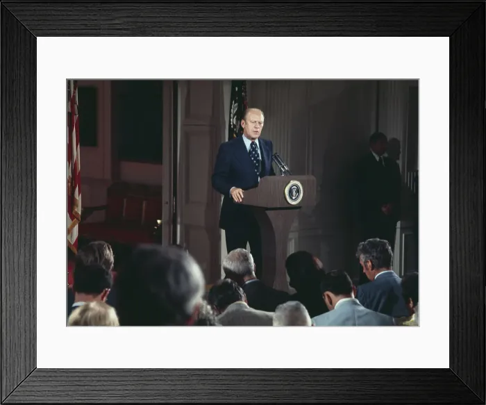 Framed Print : President Ford Holds Press Conference Framed Print : President Ford Holds Press Conference