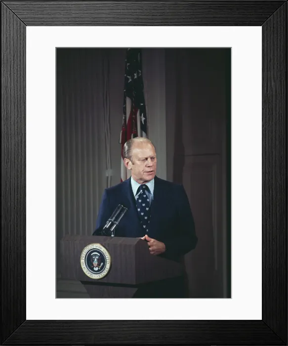 Framed Print : President Ford Holds Press Conference Framed Print : President Ford Holds Press Conference