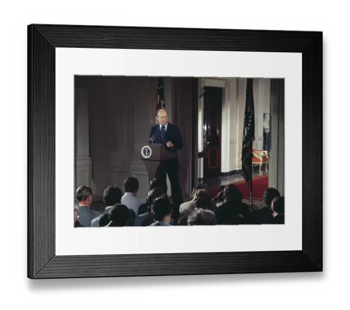 Framed Print : President Ford Holds Press Conference Framed Print : President Ford Holds Press Conference