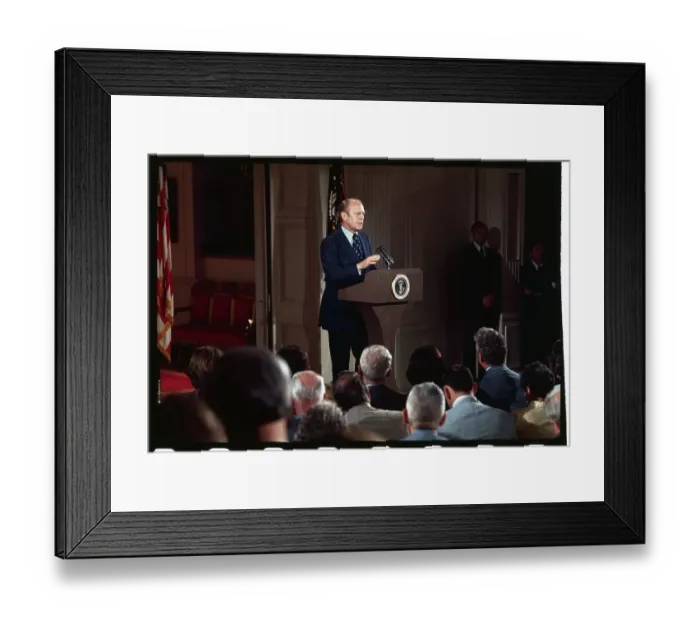 Framed Print : President Ford Speaking at a News Conference