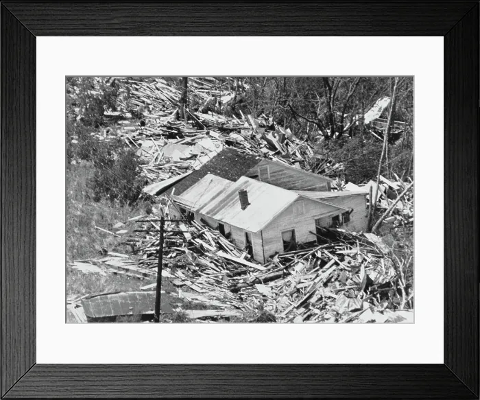 Framed Print : Hurricane Camille Destruction Framed Print : Hurricane Camille Destruction