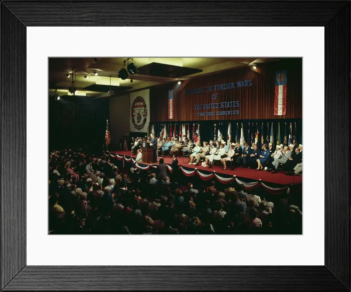 Framed Print : President Ford Addresses Veterans Framed Print : President Ford Addresses Veterans
