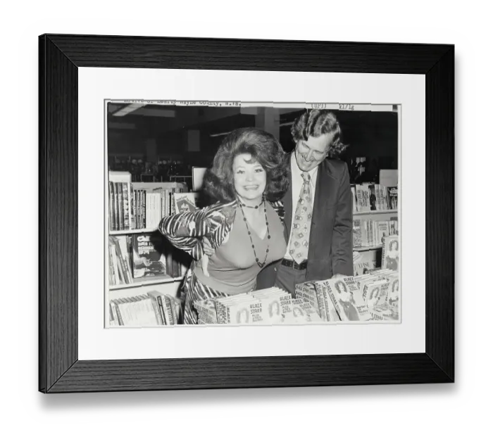 Framed Print : Blaze Starr and Huey Perry at Book Promotion Framed Print : Blaze Starr and Huey Perry at Book Promotion