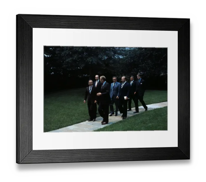 Framed Print : President Ford with King Hussein and Colleagues Framed Print : President Ford with King Hussein and Colleagues
