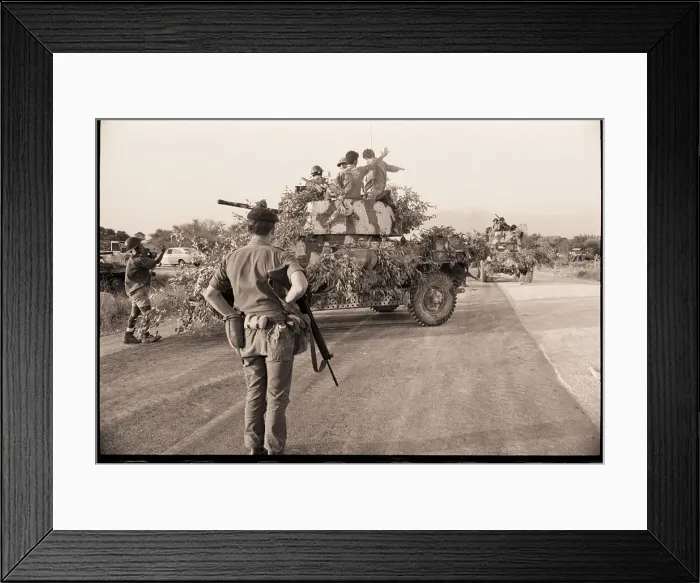 Framed Print : British Soldier Directing Greek Vehicle Framed Print : British Soldier Directing Greek Vehicle